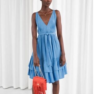 & Other Stories Blue Sleeveless Dress
